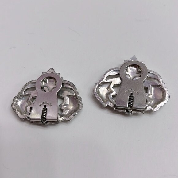 Silver clip on earrings - Picture 2 of 4